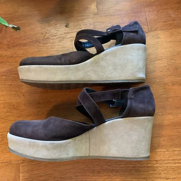 Cordani chocolate brown leather platforms - Picture 3 of 6